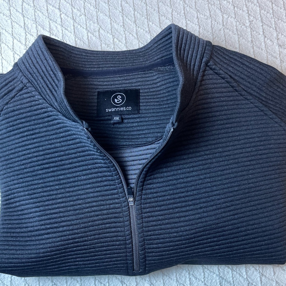 Swannies Dark Gray Quarter-Zip Men's Sweatshirt